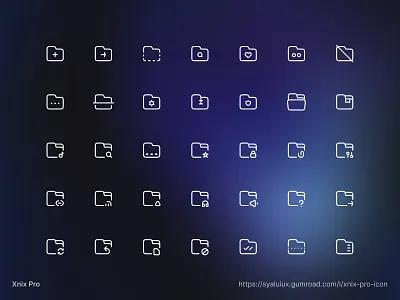 Folder icons - Xnix Pro Pack design figma folder icon freebie icon icon pack iconography icons line icon security stroke icon ui xnix xnixpro