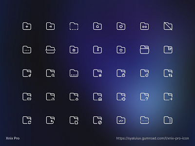 Folder icons - Xnix Pro Pack design figma folder icon freebie icon icon pack iconography icons line icon security stroke icon ui xnix xnixpro