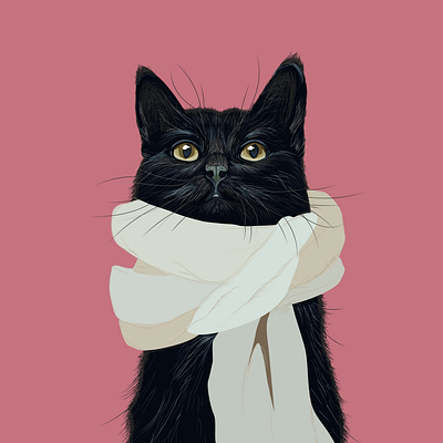 Willing To Upset cat illustration