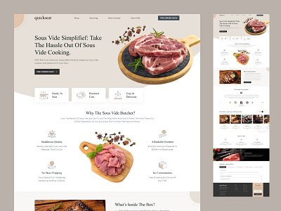 Meat - Food Website Website Design creative food landing page meat responsive ui ui ux ux website what meat