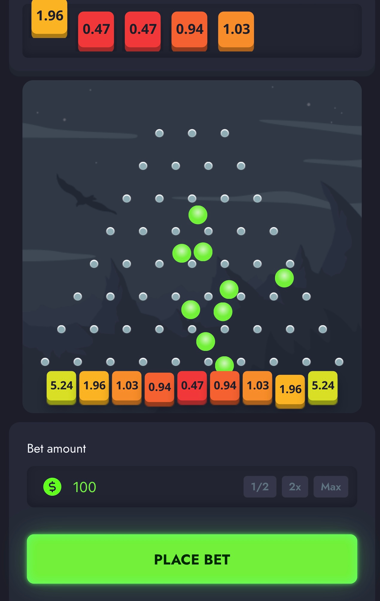 Plinko - Casino interface game aviator casino casino design casino games casino interface crash crypto casino design graphic design illustration plinko casino plinko casino game plinko crypto game plinko design stake casino web 3