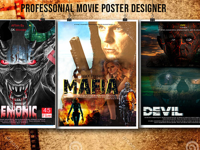 Movie Poster Design 3d branding graphic design motion graphics