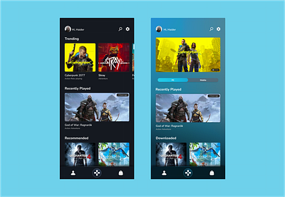 Game App Homepage Design