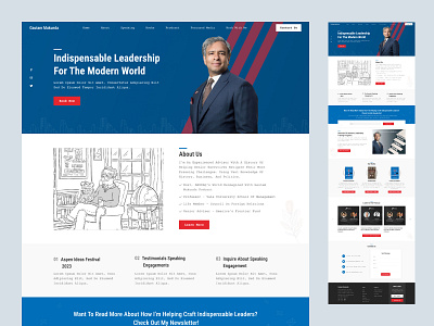 Leadersship - motivational Speaker Website Design creative landing page leadership motivatiional speaker portfolio responsive self ui ui ux ux website