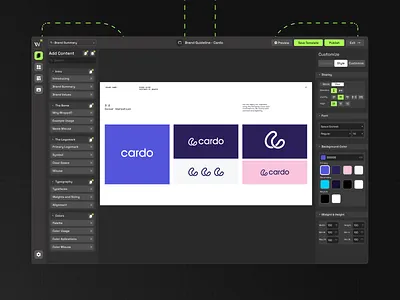 Wrappd: Design Tool Interface brand guide branding buttons color pallete design graphic design logo ui ux