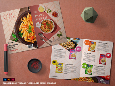 Product Catalogue (4 page/ bifold) advertisement booklet branding brochure catalogue design flyer graphic design