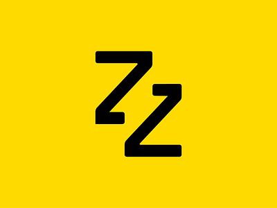 Logo concept - double "Z" + thunderbolt letter minimal thunderbolt yellow z