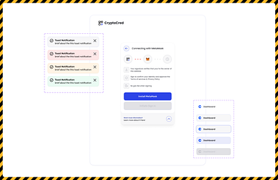 CryptoCred dapp figma metamask modular design project signin signup ui web3