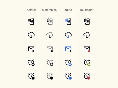 Icon explorations alarm attachment calendar clock cloud download envelope file icon icon design