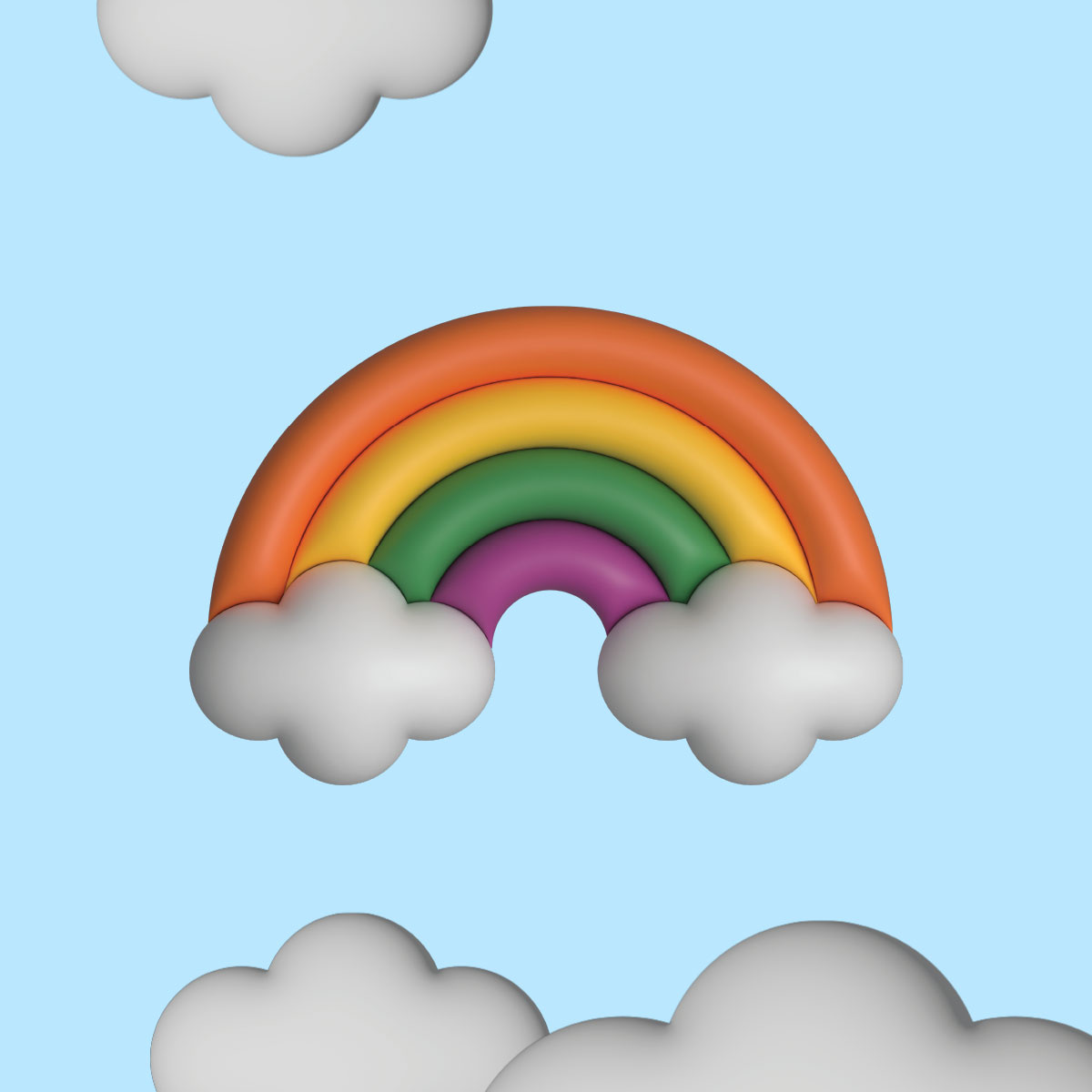 3D rainbow 3d animation motion graphics