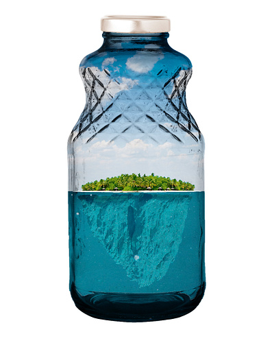 island in a bottle adobe adobe illustrator adobe photoshop design graphic design illustrator photoshop vector