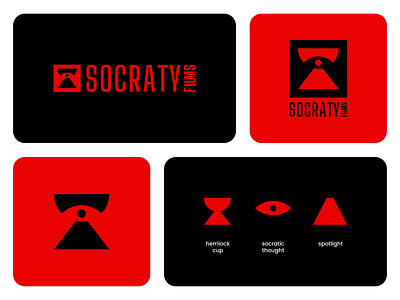 Socraty Films brand branding business double meaning film logo logo logodesign logodesigner logomark negative space socrates symbol