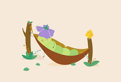 Nap time 🐛💤 2d animation after effects animation branding character character design design flat graphic design illustration mascot motion graphics nature nature illustration ui vector visual art