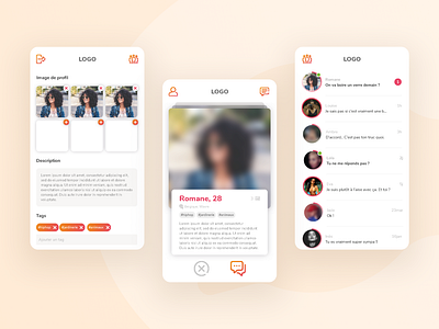 Chat2see - Application app application chat dating dating app design graphic design ui ux