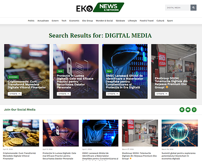 Eko News: Pioneering the Future of Digital Media in Romania graphic design