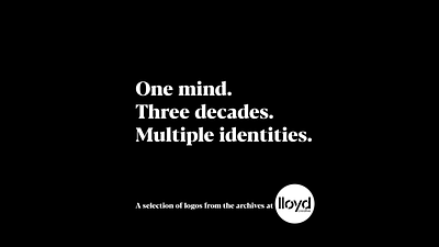One mind. Three decades. Multiple identities. branding identity logo reel