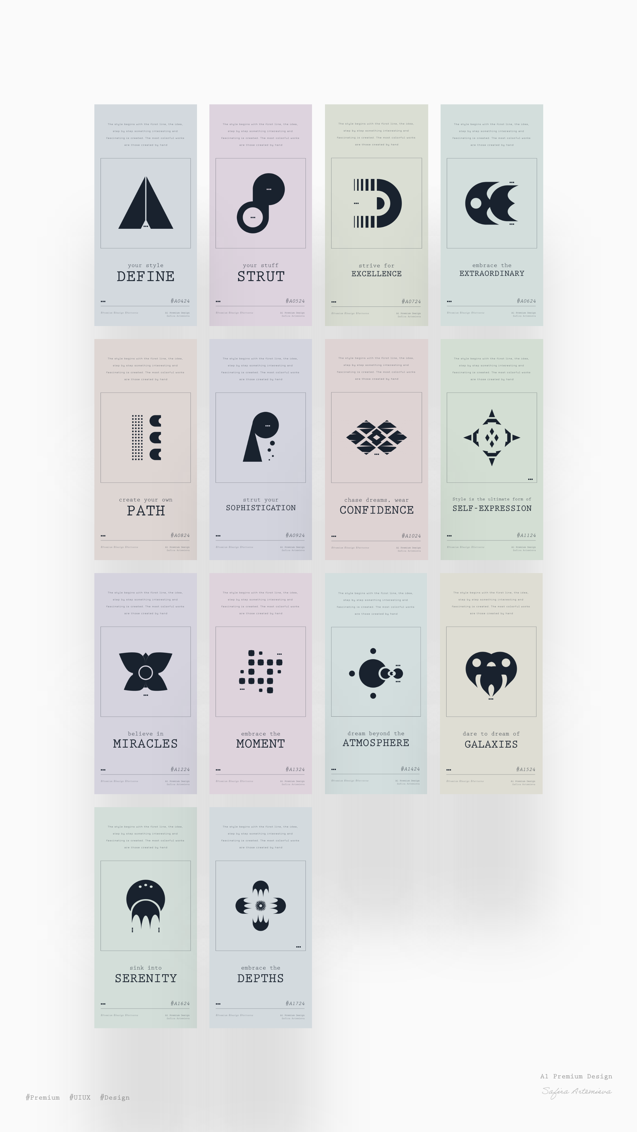 Patterns Design ✦ A1624 app design logo logo design mobile app design mobile design pattern pattern design poster poster design