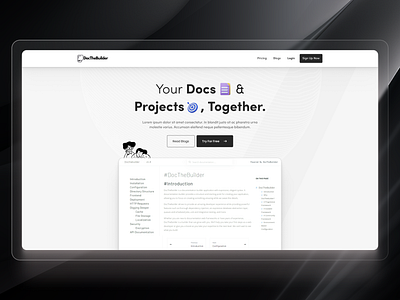 DocTheBuilder - Design Concept appdocumentation developerexperience developertools documentationbuilder figmadesign ui