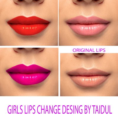 Lipstick Colour Change Email : Taidulislam67@gmail.com branding classic lipstick design color colour change creative graphic design lips lipstick lipstick change lipstick design logo modern lipstick design motion graphics photoshop pink lipstick red lipstick unique