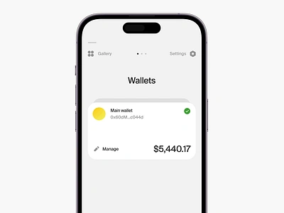 Options → Wallets amount app balance bitcoin concept crypto design ethereum finance tokens ui ux wallets