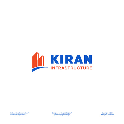 Kiran Infrastructure Logo agency brand identity brand identity designer brand strategist brand strategy branding branding agency business logo design graphic design graphic designer identity designer logo logo designer