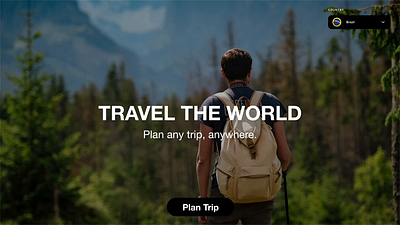 Travel Planning Website animation branding design graphic design inspo microanimation motion graphics nature travel ui website