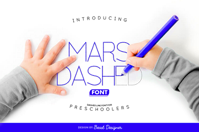 MARS DASHED FONT by Beast Designer dashed font dotted font learning font for pre k