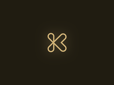 Love K clean design logo minimal symbol typography