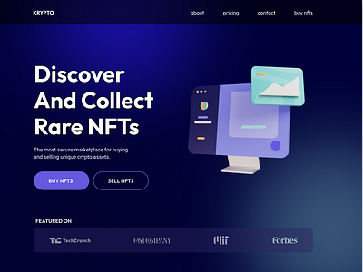 Krypto (NFTs Website design) figma nft ui ux website