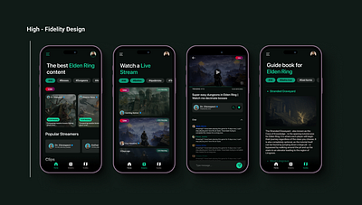 Elden Ring Game Streaming App app appdesign figma ui ux
