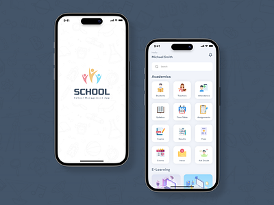 School Management System app design dashboard education app mobile app design school app school app development school erp software school management app school management software school management system ui design uiux uiuxdesign