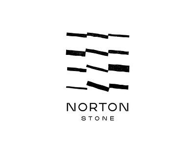 Norton Stone branding concept graphic design identity logo mark minimal logo simple stone stonework symbol