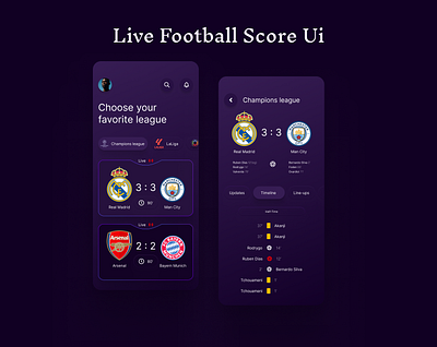 Live Football Score Ui branding design figma graphic design illustration logo typography ui uiux ux vector