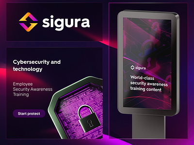 Sigura 🔒 branding clean logo cybersecurity logo logo design minimalistic logo security tech logo