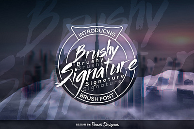 Brushy Signature Font by Beast Designer cursive signature typefaces