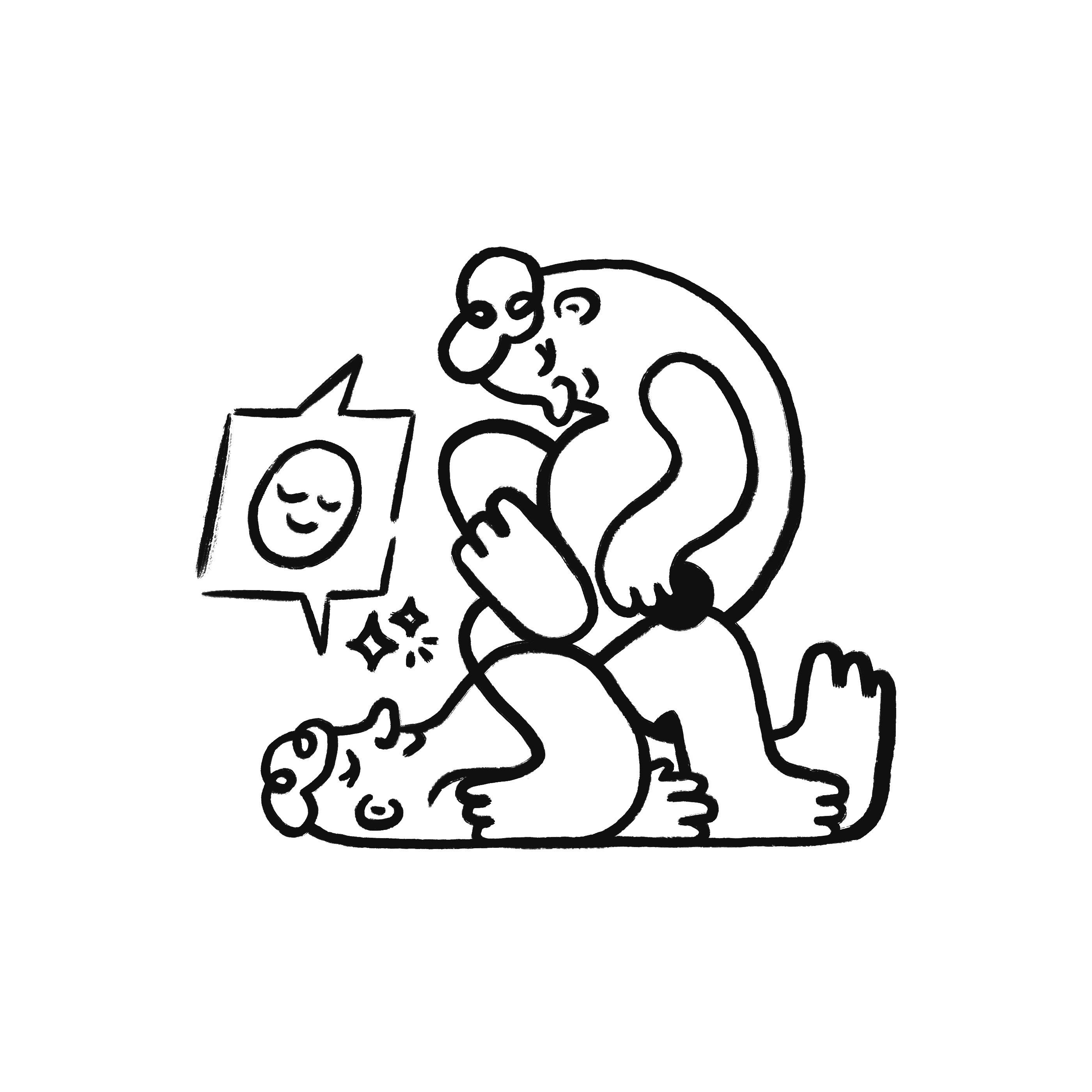 Two men just chilling brush comminication editorial humans illustration love men people