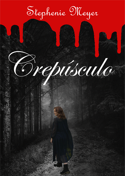 Recriação do 1 livro de Crepúsculo book capa cover design design editorial graphic design livro