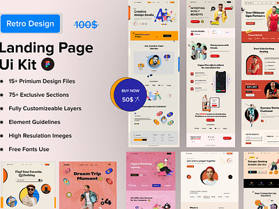 Landing page Uikit design2023 homepage landing landing page landing page uikit landingpage uikit product design uikit uikit2023 webpage website design website template website ui kit