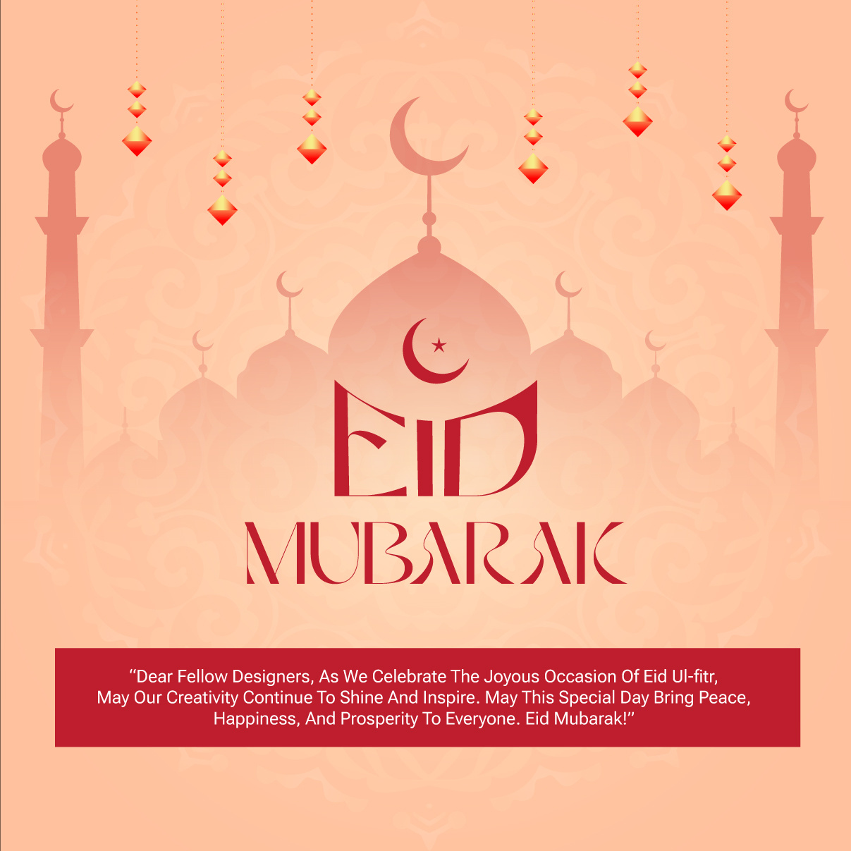 Happy Eid-ul-Fitr to all "Eid Mubarak" 🌙🎉🌟 branding design graphic design illustration logoinspiration typography