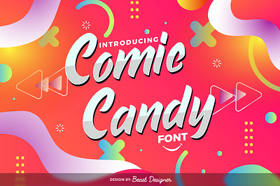 COMIC CANDY FONT By Beast Designer comic speech bubble fonts font graphic design