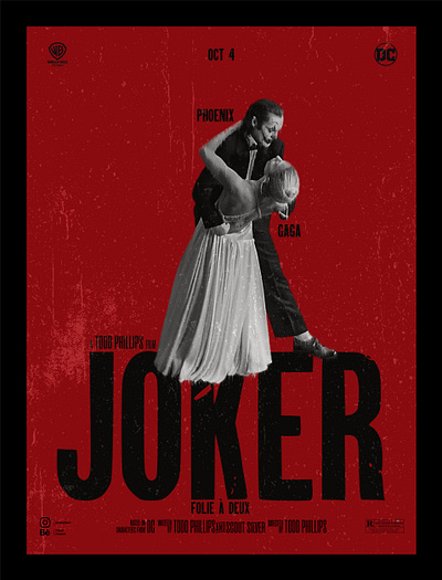 Joker 2 - Fan art Poster dccomics fan art graphic design harleyquinn joker joker2 movie fan art movieposter poster