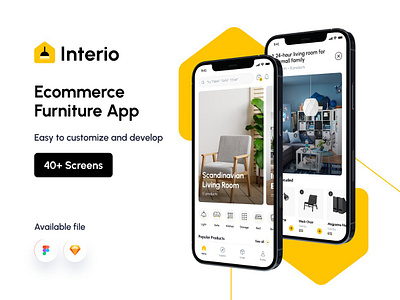 Interio Ecommerce Furniture App app chair clean furniture furniture mobile app home decor inspiration interio ecommerce furniture app interior design marketplace minimal mobile mobile app mobile design online store sofa ui ux