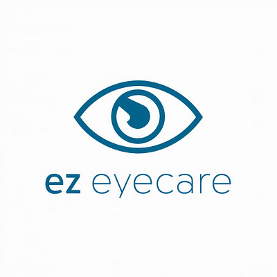 A Best Logo For Eye Clinic Named as EZ Eyecare business design eye eyecare illustration logo logo design