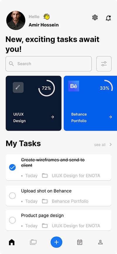 UI design for a to-do app app branding design interface tech to do ui ux