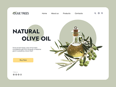 Landing page Web Design Natural Olive Oil branding designer desing graphic graphic design landing nature oil olive page typography ui uidesign ux web websitedesign