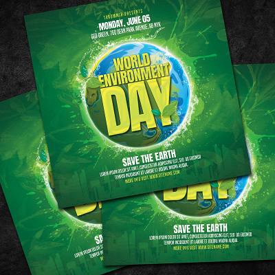 World Environment Day Flyer template world environment day