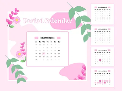 Women's calendar vol.2 design ill illustration ui