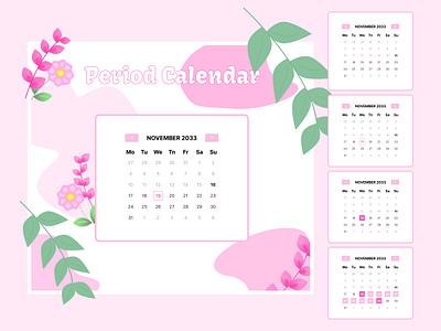 Women's calendar vol.2 design ill illustration ui