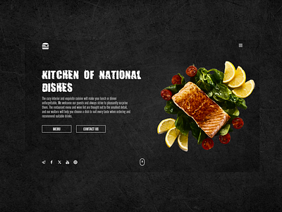 Restaurant menu website design design graphic design logo typography ui ux веб дизайн еда ресторан фигма фотошоп