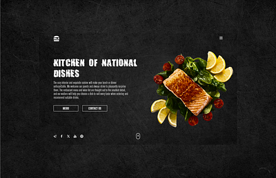 Restaurant menu website design design graphic design logo typography ui ux веб дизайн еда ресторан фигма фотошоп